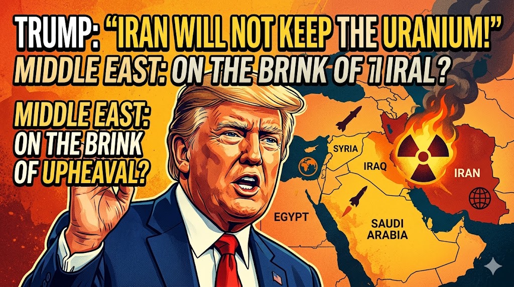 TRUMP DOUBLES DOWN WITH IRON-CLAD DECLARATION: "IRAN WILL NOT KEEP THE URANIUM" – IS THE MIDDLE EAST ON THE BRINK OF A MAJOR UPHEAVAL? 🛑
